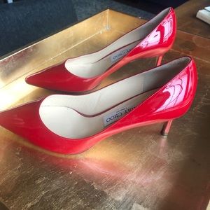 Jimmy Choo Patent Leather Red Pump Sz. 38